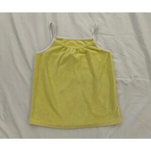 Janie and Jack girls size 7 yellow terry tank top